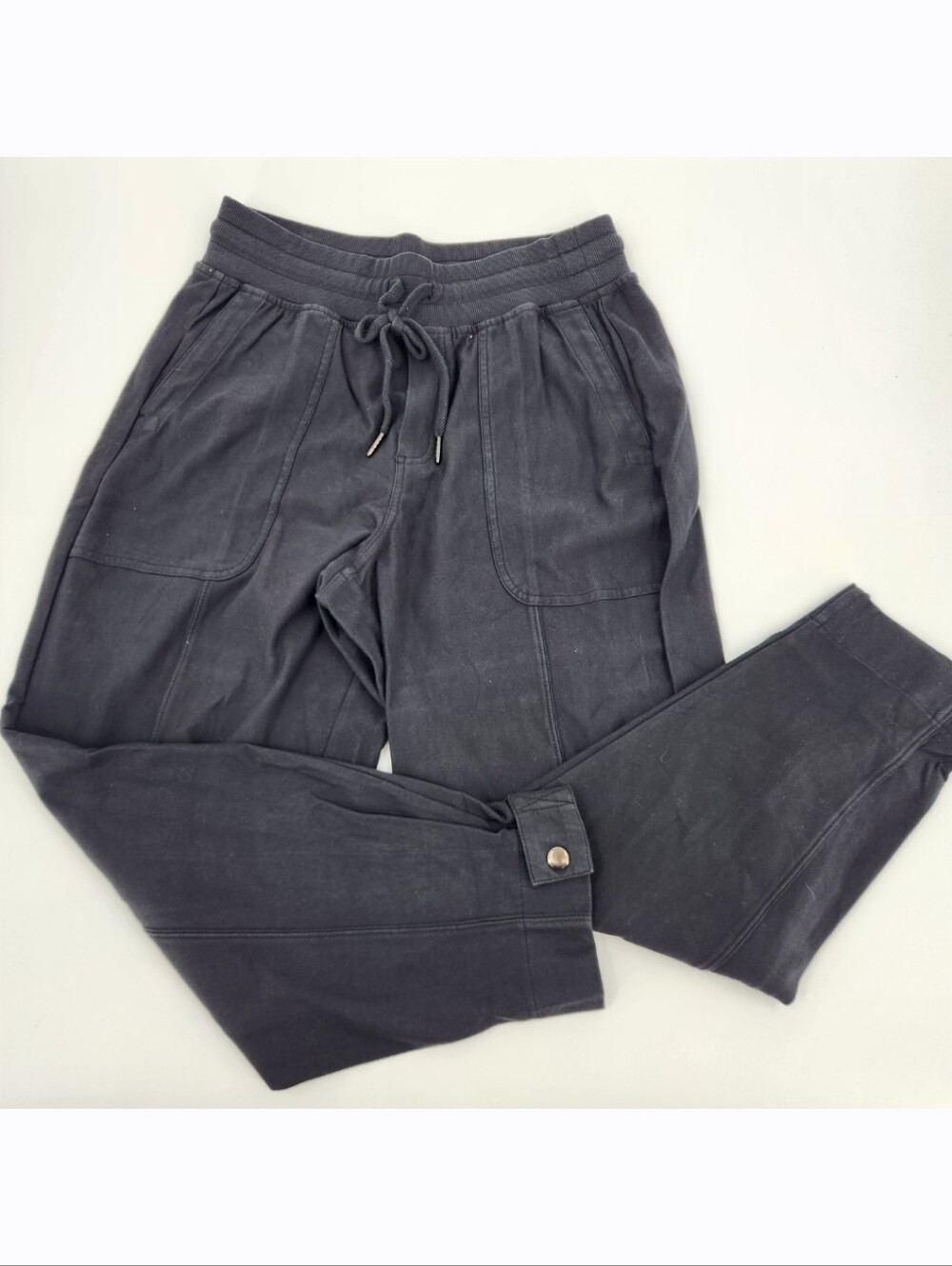 Athleta Farallon Weekender Pant Womens Size Small Black Jogger Zip Pockets